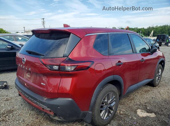 5N1AT3AB2MC817757 2021 NISSAN ROGUE Maroon უკანა მარჯვენა