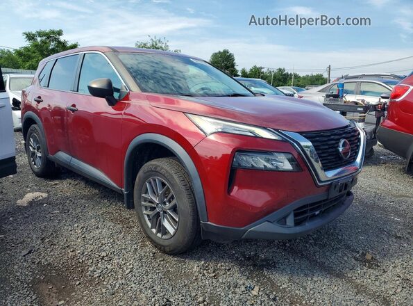 5N1AT3AB2MC817757 2021 NISSAN ROGUE Maroon წინა მარჯვენა