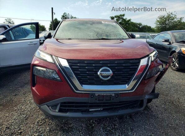 5N1AT3AB2MC817757 2021 NISSAN ROGUE Maroon წინა ხედი