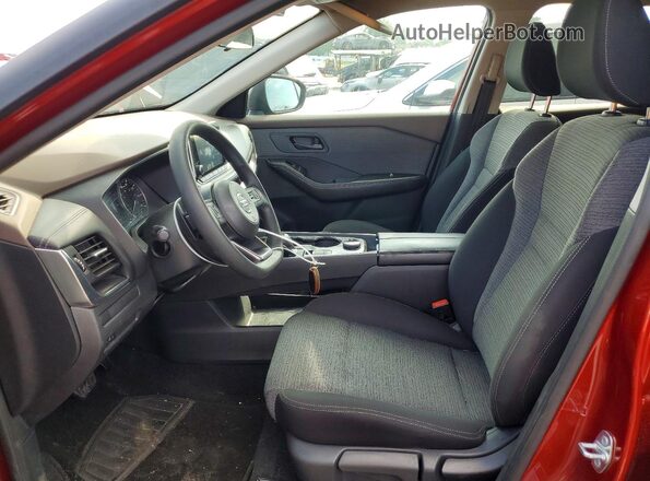 5N1AT3AB2MC817757 2021 NISSAN ROGUE Maroon წინა სალონის ხედი
