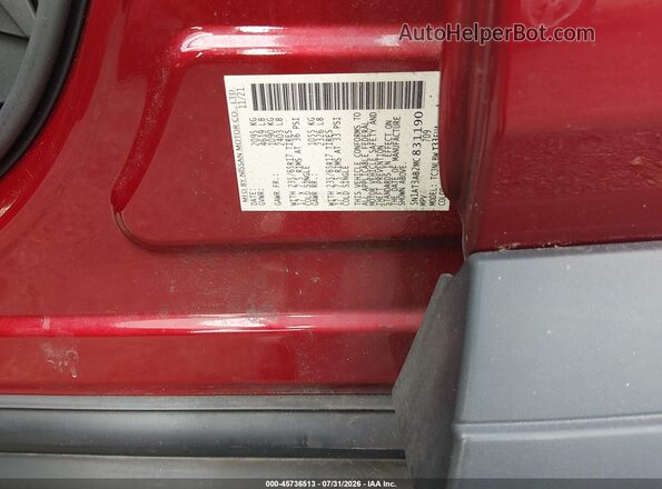 5N1AT3AB2MC831190 2021 NISSAN ROGUE Maroon Widok komory silnika