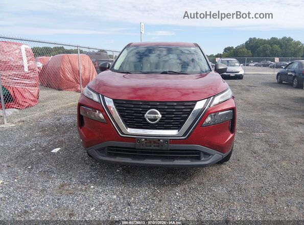 5N1AT3AB2MC831190 2021 NISSAN ROGUE Maroon Widok zestawu wskaźników