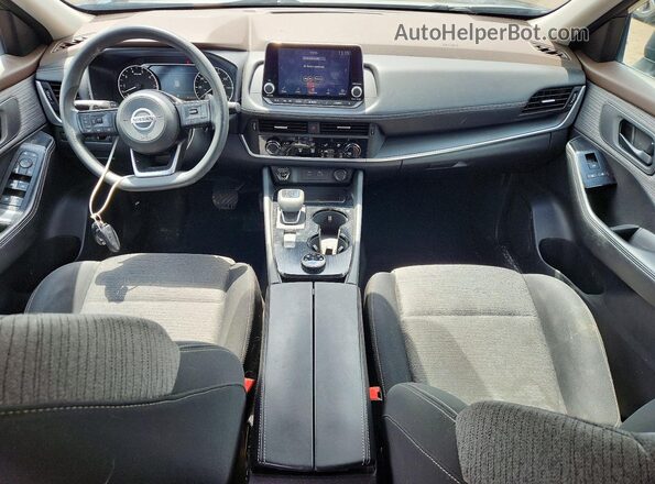 5N1AT3AB8MC692215 2021 NISSAN ROGUE Gray Widok deski rozdzielczej