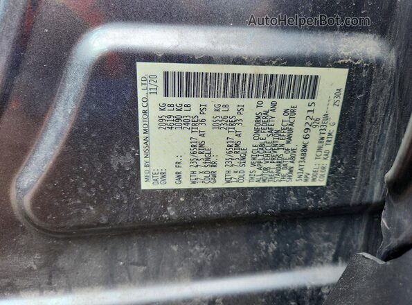 5N1AT3AB8MC692215 2021 NISSAN ROGUE Gray Widok naklejki z numerem VIN
