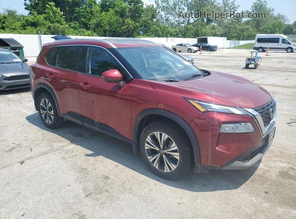 5N1AT3BA0MC784991 2021 NISSAN ROGUE Красный Передняя правая четверть