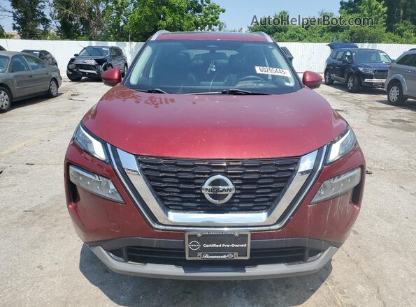 5N1AT3BA0MC784991 2021 NISSAN ROGUE Красный Вид спереди