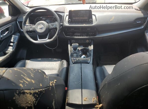 5N1AT3BA0MC784991 2021 NISSAN ROGUE Красный Вид панели приборов