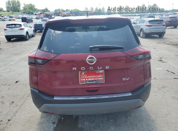 5N1AT3BA0MC784991 2021 NISSAN ROGUE Красный Вид сзади