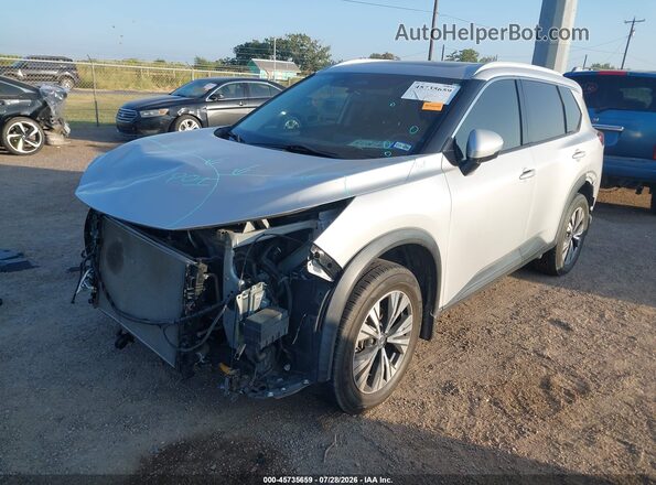 5N1AT3BA1MC720264 2021 NISSAN ROGUE Silver Առջևի ձախ երեք քառորդ տեսարան