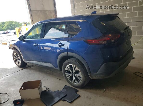 5N1AT3BA1MC732155 2021 NISSAN ROGUE Blue Задня ліва чверть
