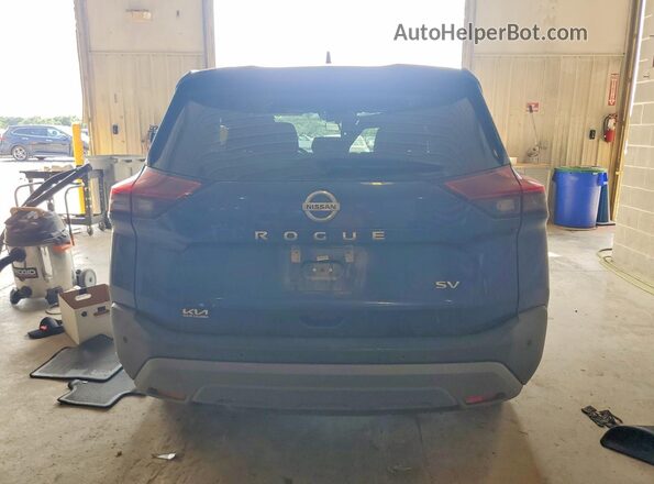 5N1AT3BA1MC732155 2021 NISSAN ROGUE Blue Вид ззаду