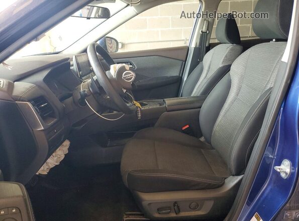 5N1AT3BA1MC732155 2021 NISSAN ROGUE Blue Вид салону спереду