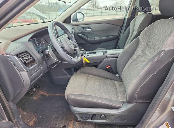 5N1AT3BA1MC813446 2021 NISSAN ROGUE Gray წინა სალონის ხედი