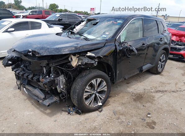 5N1AT3BA2MC839585 2021 NISSAN ROGUE Черный Передняя левая четверть