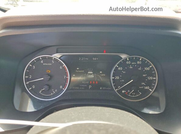 5N1AT3BA3MC676753 2021 NISSAN ROGUE Red Instrument cluster view