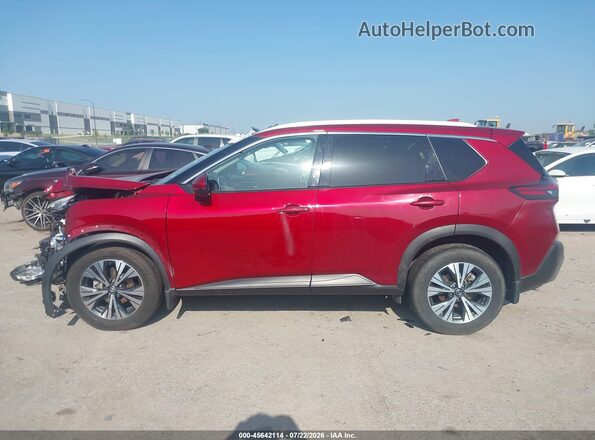 5N1AT3BA3MC773256 2021 NISSAN ROGUE Red უკანა სალონის ხედი