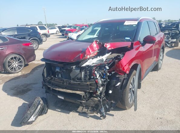 5N1AT3BA3MC773256 2021 NISSAN ROGUE Red წინა მარცხენა ხედი სამი მეოთხედიდან