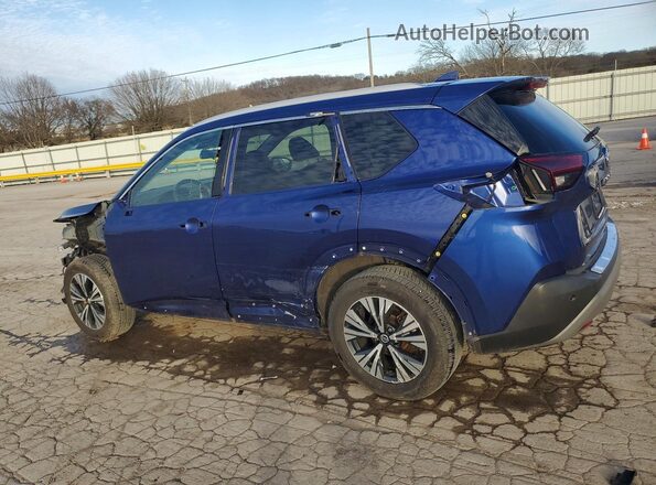 5N1AT3BA3MC818129 2021 NISSAN ROGUE Blue Задня ліва чверть