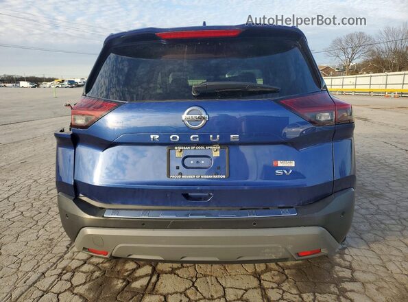 5N1AT3BA3MC818129 2021 NISSAN ROGUE Blue Вид ззаду