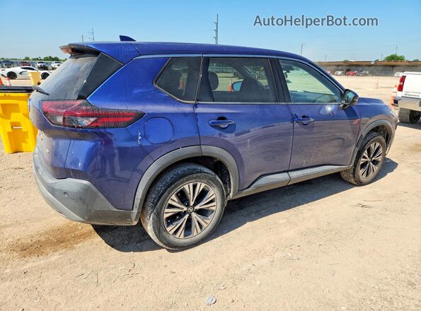 5N1AT3BA4MC711073 2021 NISSAN ROGUE Blue Trasero derecho