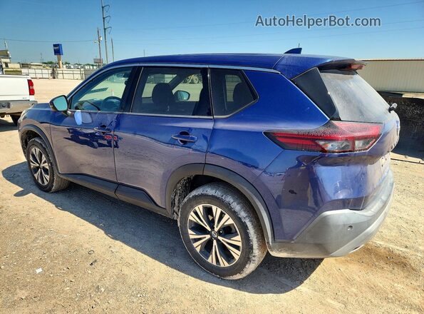 5N1AT3BA4MC711073 2021 NISSAN ROGUE Blue Trasero izquierdo