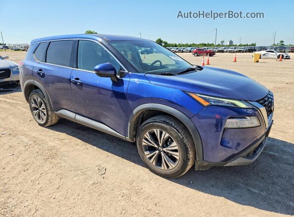 5N1AT3BA4MC711073 2021 NISSAN ROGUE Blue Delantero derecho