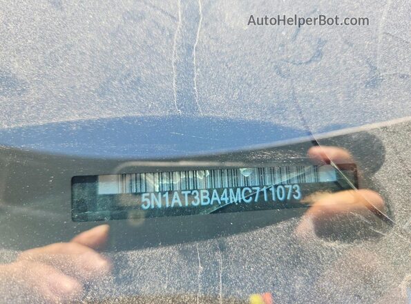 5N1AT3BA4MC711073 2021 NISSAN ROGUE Blue Vista de la etiqueta del VIN