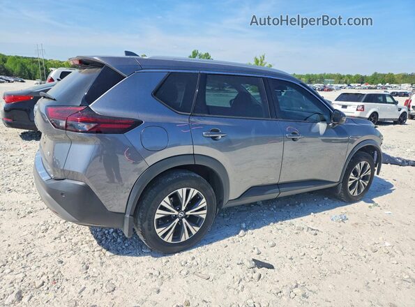 5N1AT3BA4MC717486 2021 NISSAN ROGUE Серый Задняя правая четверть