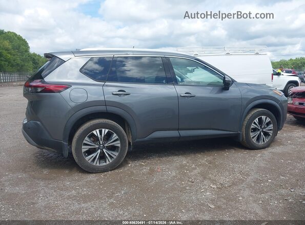 5N1AT3BA4MC792723 2021 NISSAN ROGUE Серый Вид задней части салона