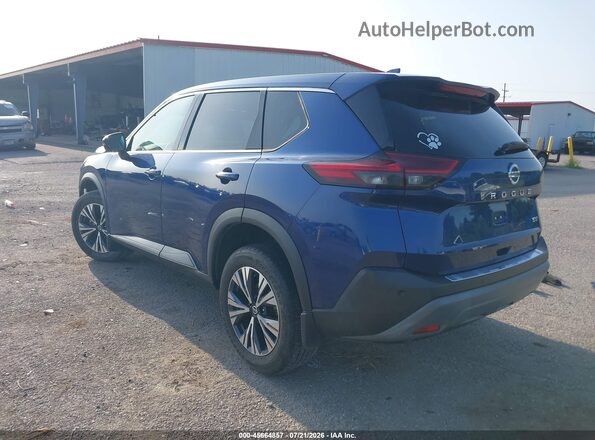 5N1AT3BA5MC683042 2021 NISSAN ROGUE Синий Задняя левая четверть