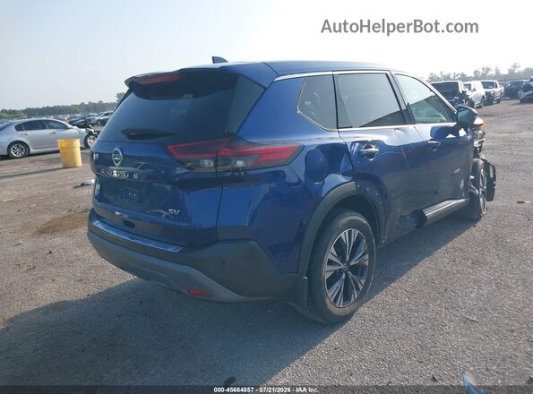 5N1AT3BA5MC683042 2021 NISSAN ROGUE Синий Задняя правая четверть