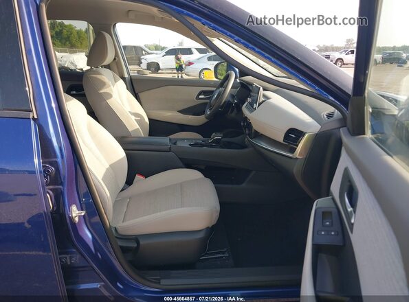 5N1AT3BA5MC683042 2021 NISSAN ROGUE Синий Вид салона спереди