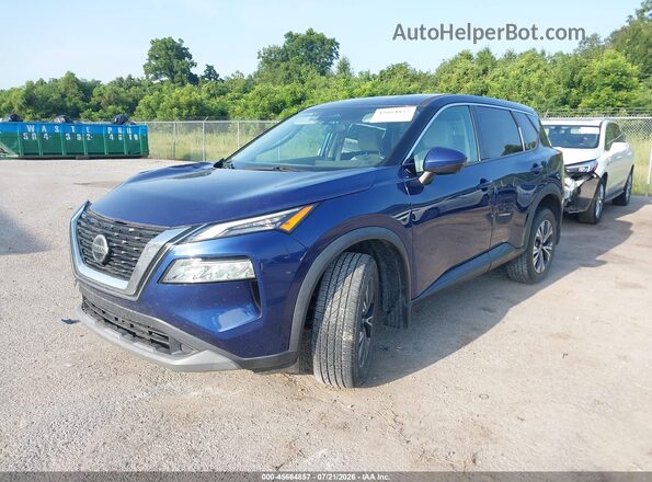 5N1AT3BA5MC683042 2021 NISSAN ROGUE Синий Передняя левая четверть