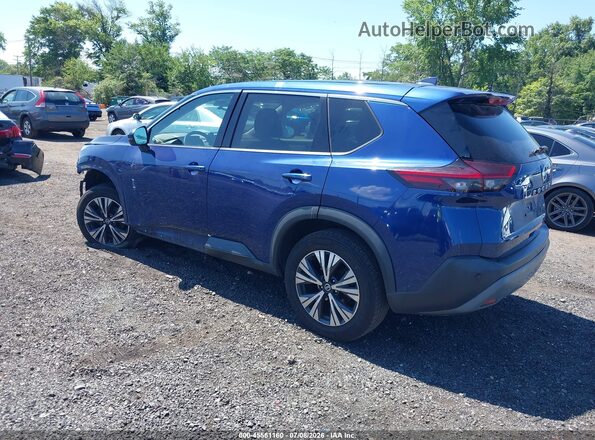 5N1AT3BA6MC717960 2021 NISSAN ROGUE Blue Trasero izquierdo