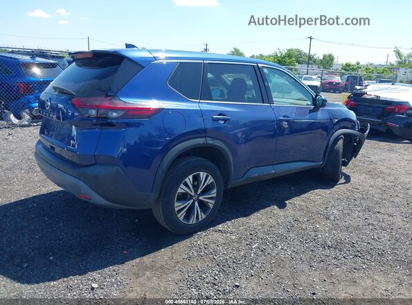 5N1AT3BA6MC717960 2021 NISSAN ROGUE Blue Trasero derecho