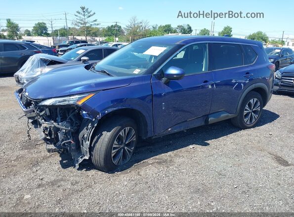 5N1AT3BA6MC717960 2021 NISSAN ROGUE Blue Vista tres cuartos delantera izquierda