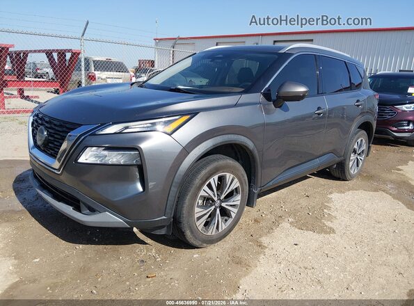 5N1AT3BA6MC774613 2021 NISSAN ROGUE Серый Передняя левая четверть