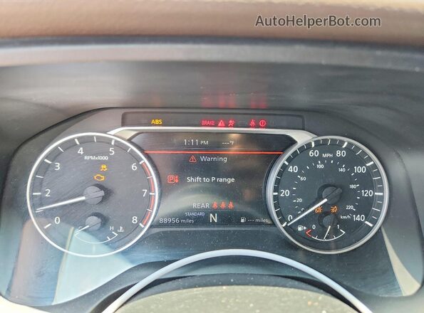 5N1AT3BA6MC791198 2021 NISSAN ROGUE Gray Вид щитка приладів