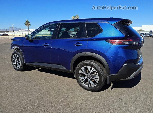 5N1AT3BA6MC836138 2021 NISSAN ROGUE Blue უკანა მარცხენა