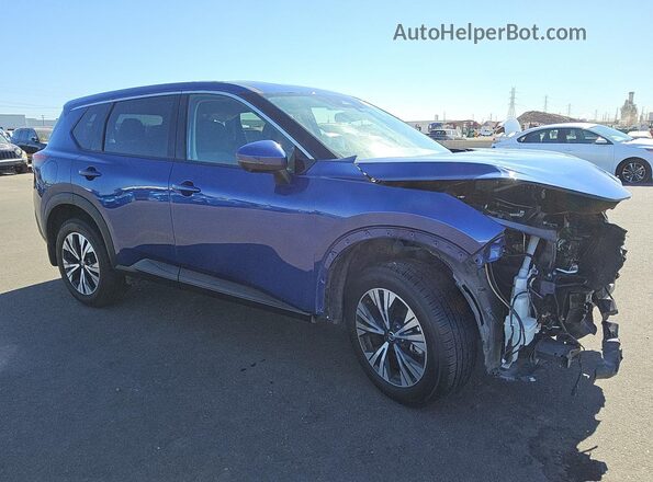 5N1AT3BA6MC836138 2021 NISSAN ROGUE Blue 