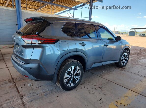 5N1AT3BA7MC720592 2021 NISSAN ROGUE Серый Задняя правая четверть