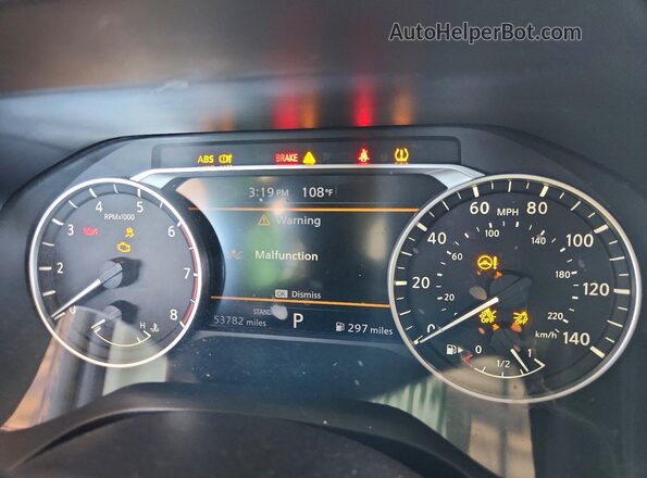 5N1AT3BA7MC720592 2021 NISSAN ROGUE Серый Вид щитка приборов