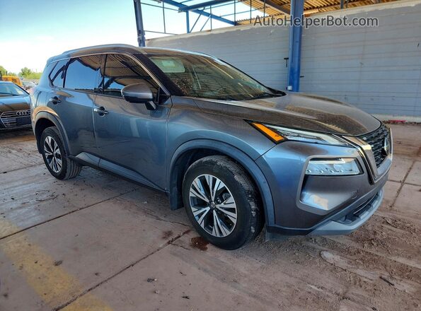 5N1AT3BA7MC720592 2021 NISSAN ROGUE Серый Передняя правая четверть