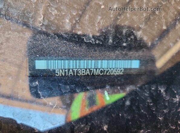 5N1AT3BA7MC720592 2021 NISSAN ROGUE Серый Вид наклейки с VIN-кодом