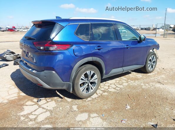 5N1AT3BA9MC804591 2021 NISSAN ROGUE Blue Trasero derecho