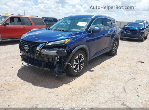 5N1AT3BA9MC804591 2021 NISSAN ROGUE Blue Vista tres cuartos delantera izquierda