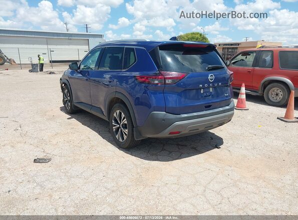 5N1AT3BA9MC804591 2021 NISSAN ROGUE Blue Trasero izquierdo