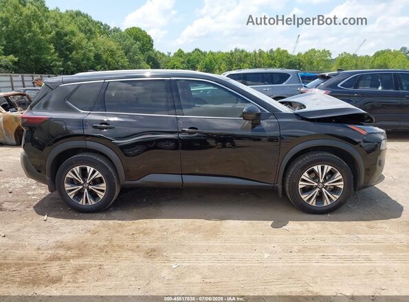 5N1AT3BAXMC717198 2021 NISSAN ROGUE Black Widok wnętrza z tyłu
