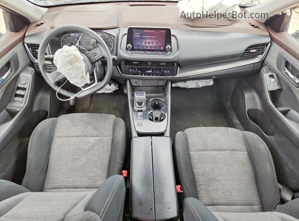 5N1AT3BAXMC717623 2021 NISSAN ROGUE Gray Dashboard view