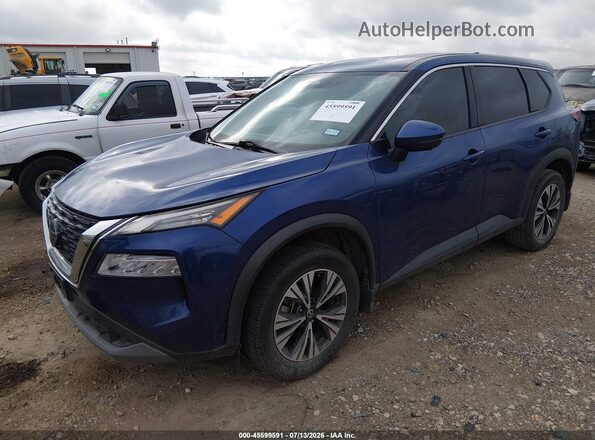 5N1AT3BAXMC759807 2021 NISSAN ROGUE Blue Front left